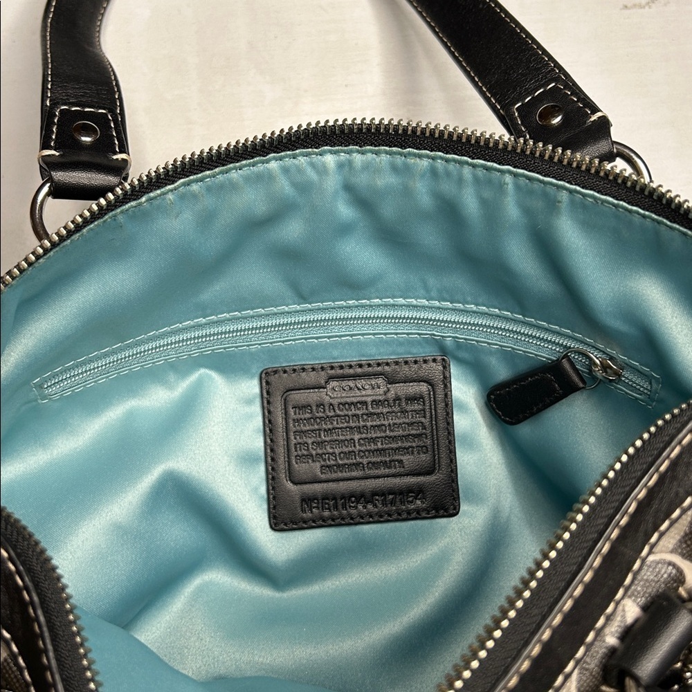 Coach Signature Coated Canvas and Leather Chelsea Satchel - Picture 11 of 16
